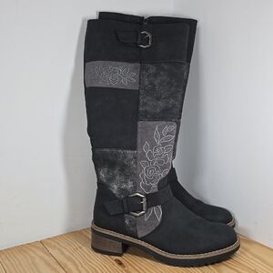 Patrizia Women's Knee-High Boots Size 6.5 Bonus Boot Toppers New